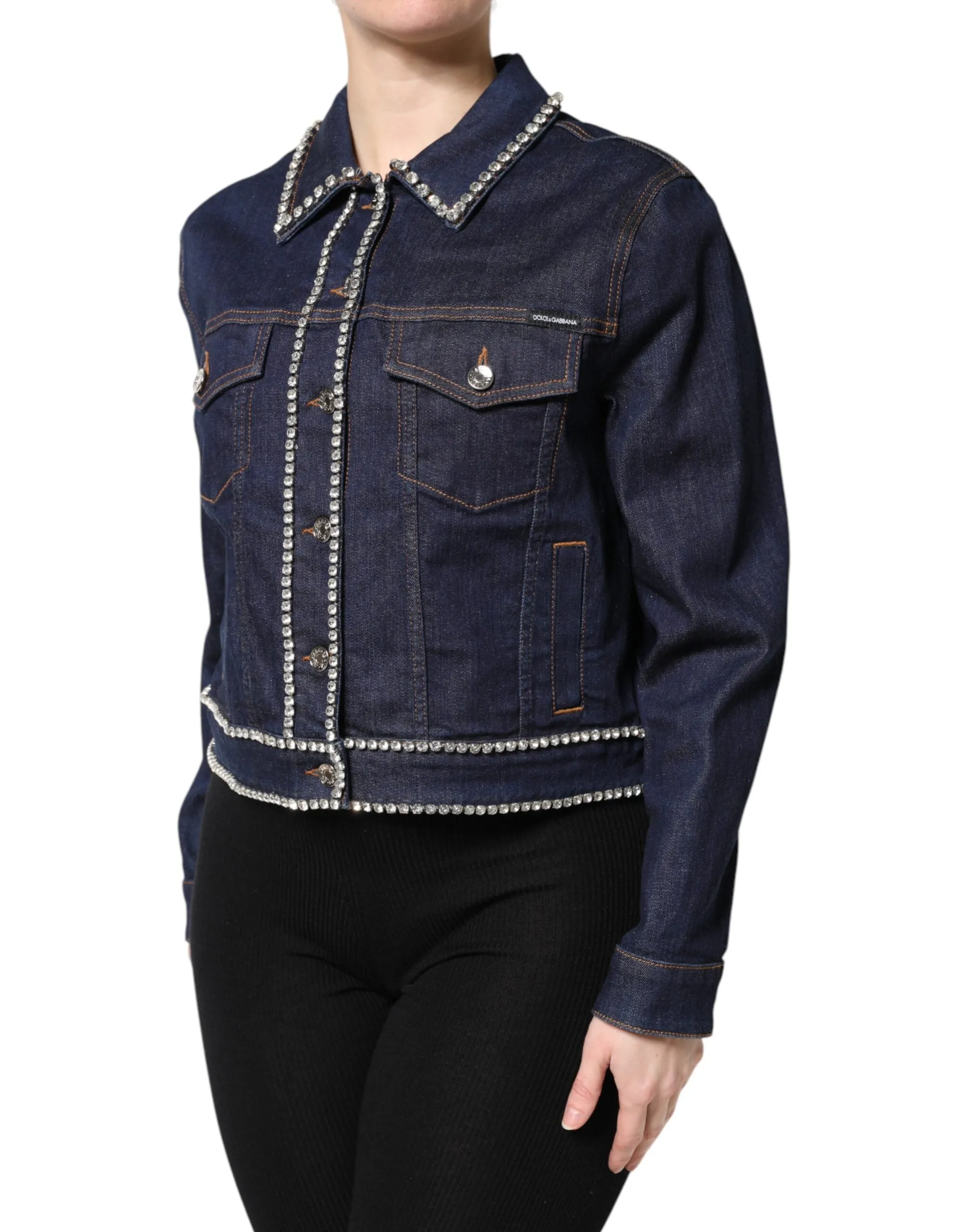 Dolce & Gabbana  Cotton Crystal Embellished Women's Jacket