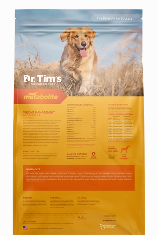 Dr. Tim's Metabolite Weight Management Formula Dry Dog Food