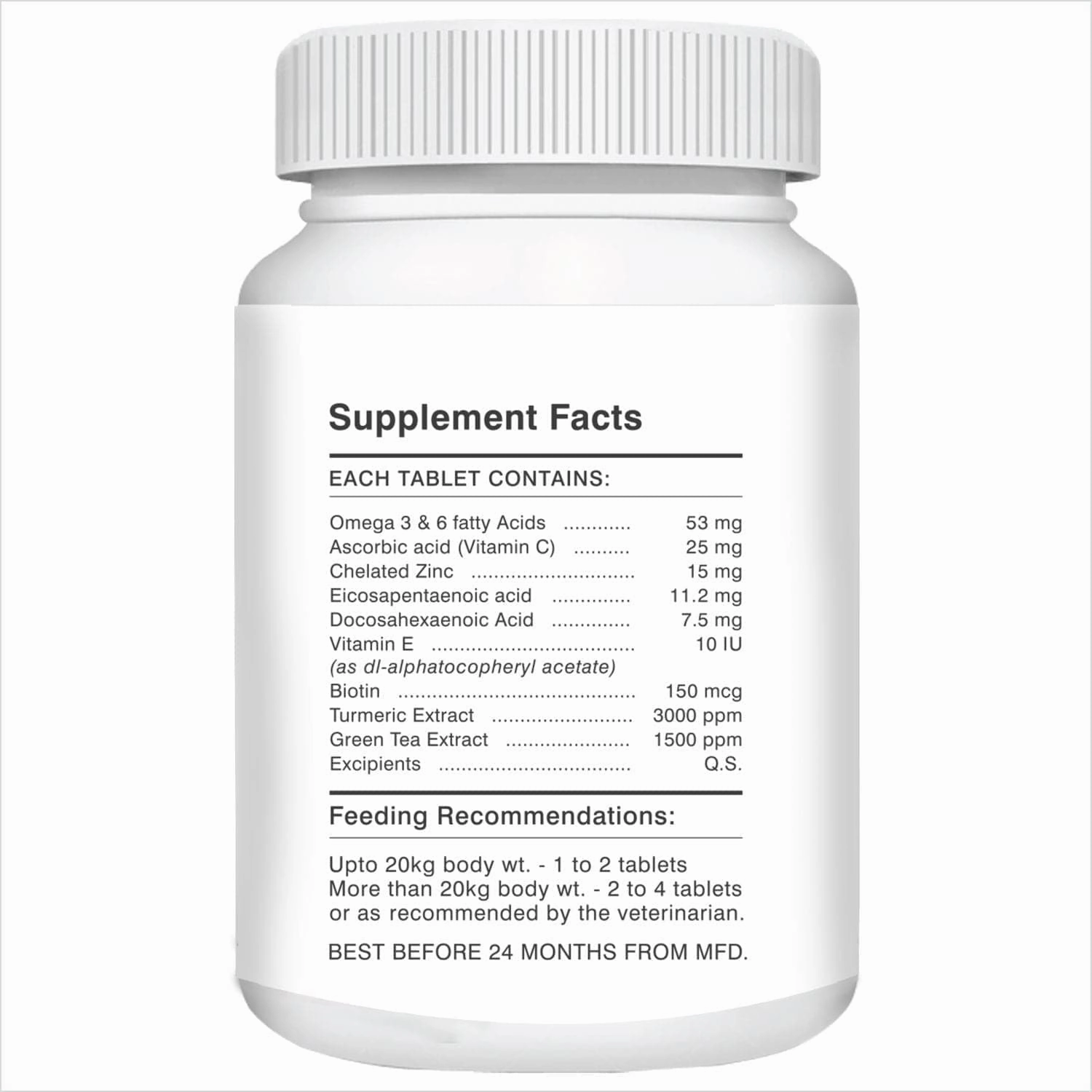 Drools Absolute Calcium, Vitamin and Skin & Coat Dog Supplement Tablets Combo