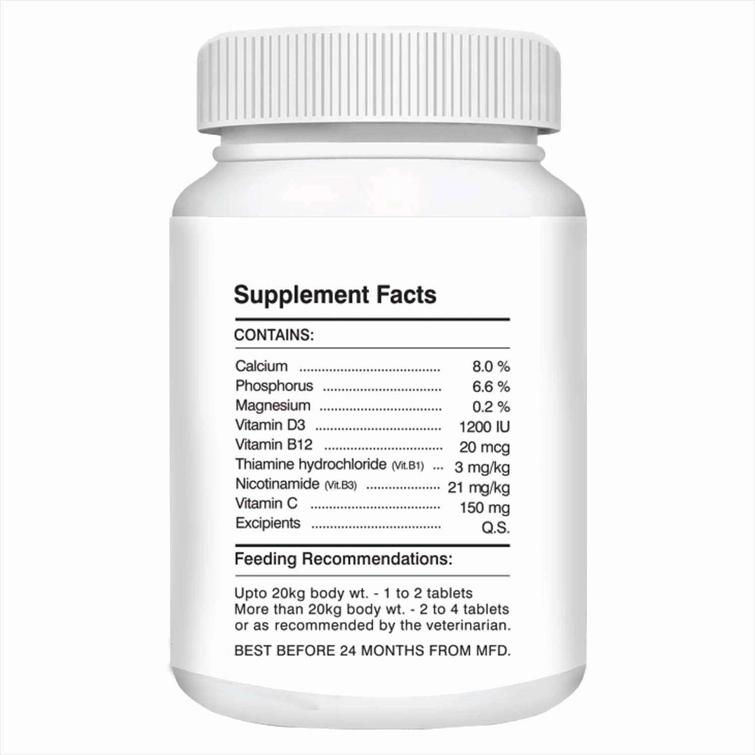 Drools Absolute Calcium, Vitamin and Skin & Coat Dog Supplement Tablets Combo