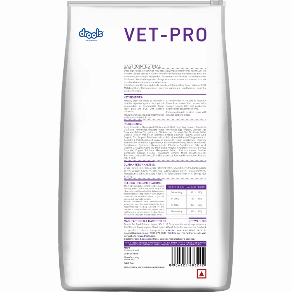 Drools VET PRO Gastrointestinal Adult Dog Dry Food