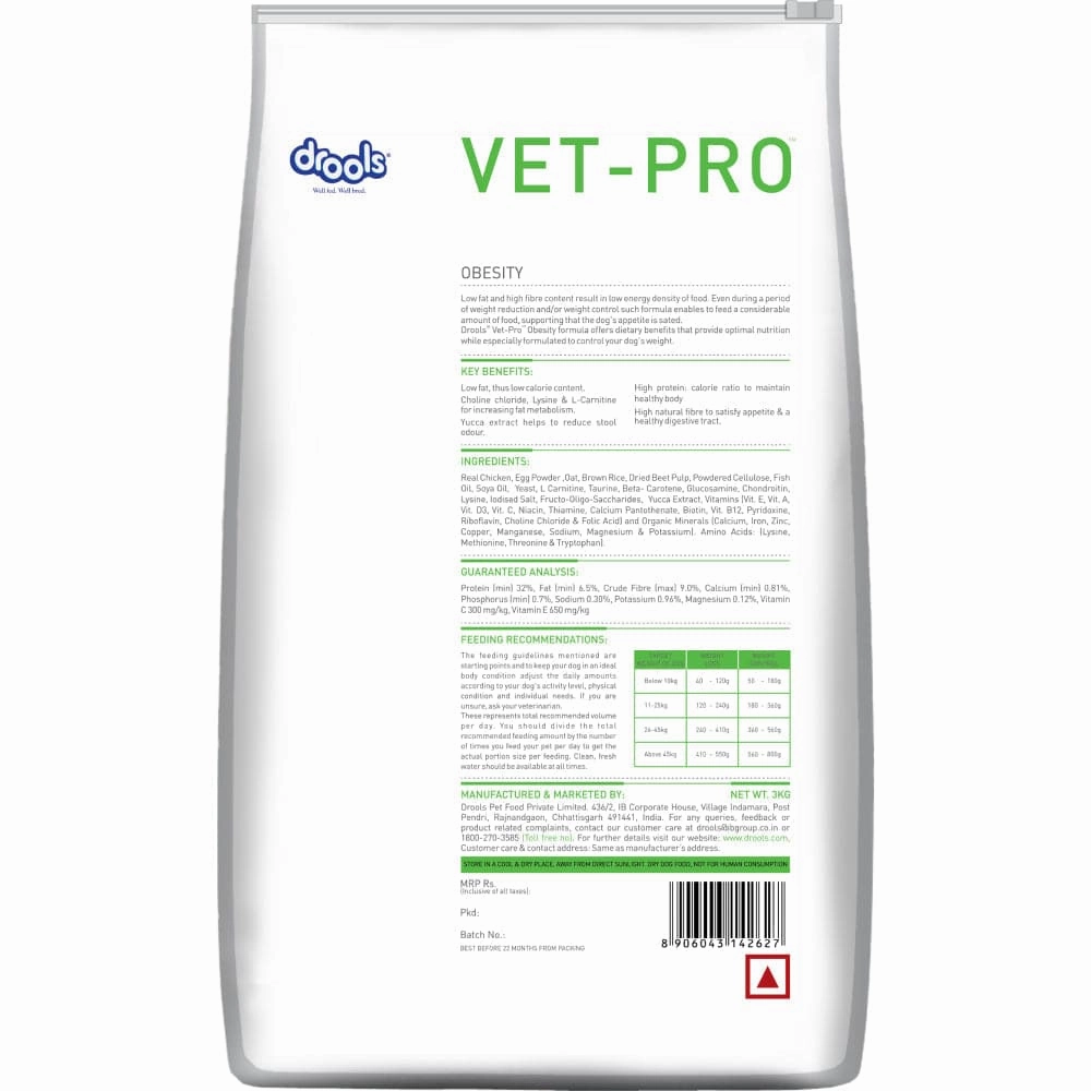 Drools VET PRO Obesity Adult Dog Dry Food