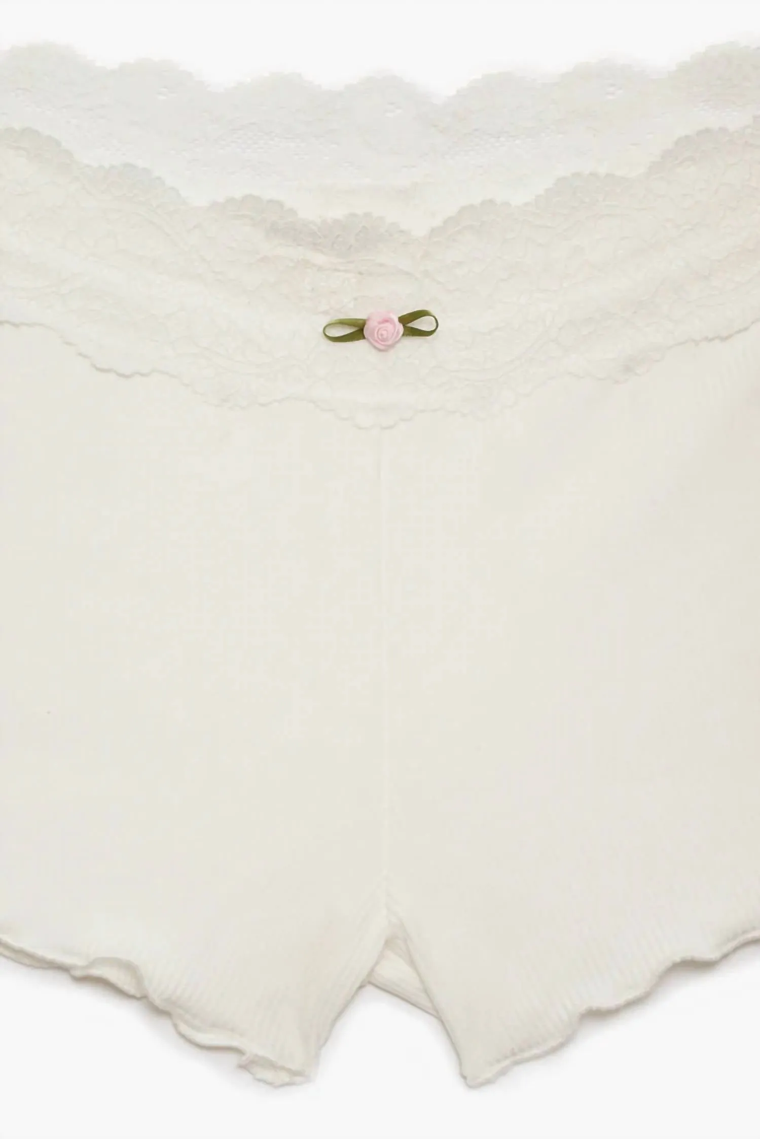 Eisley Ribbed Knit Short In White
