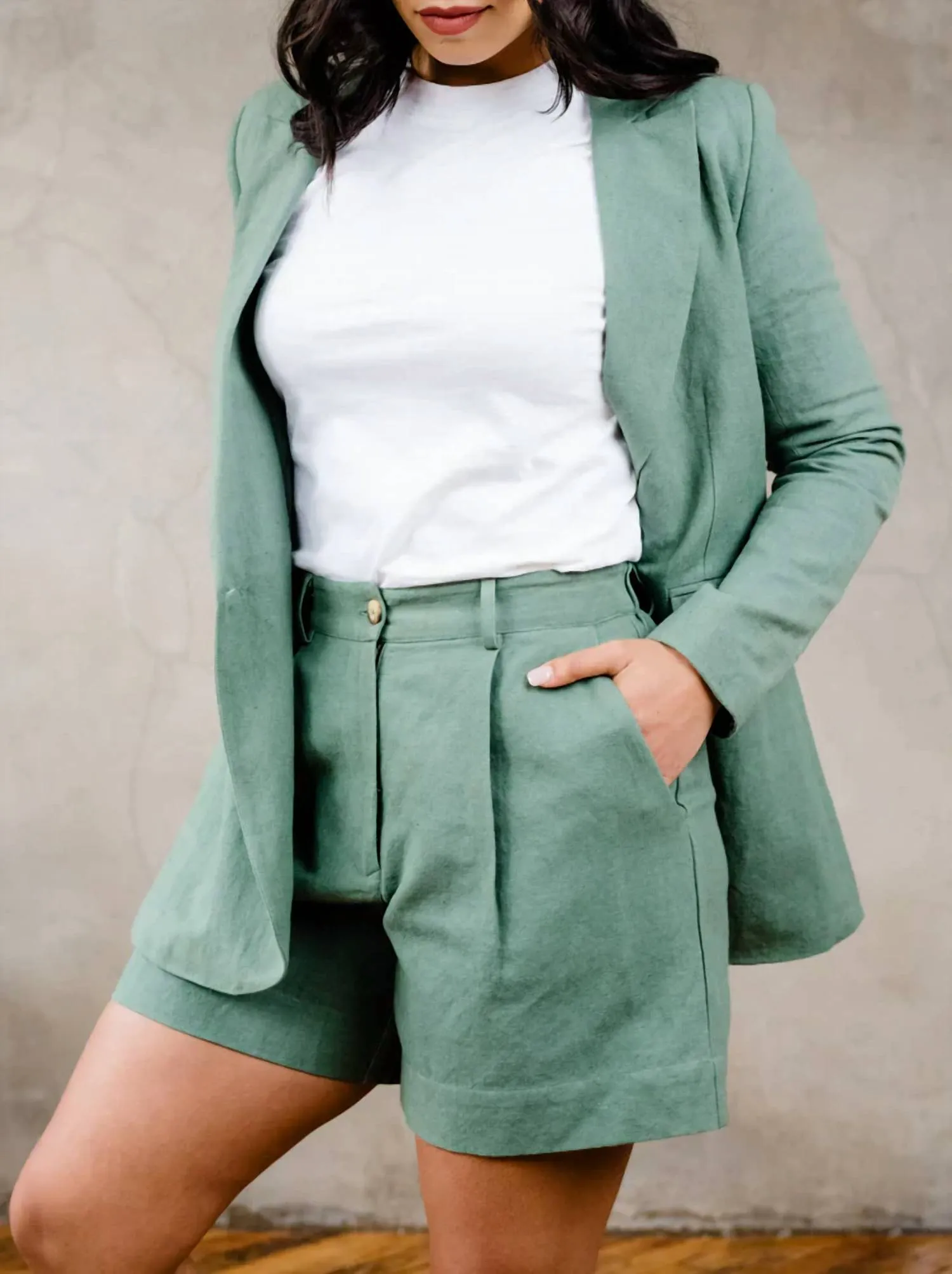 Esme Linen Short In Green