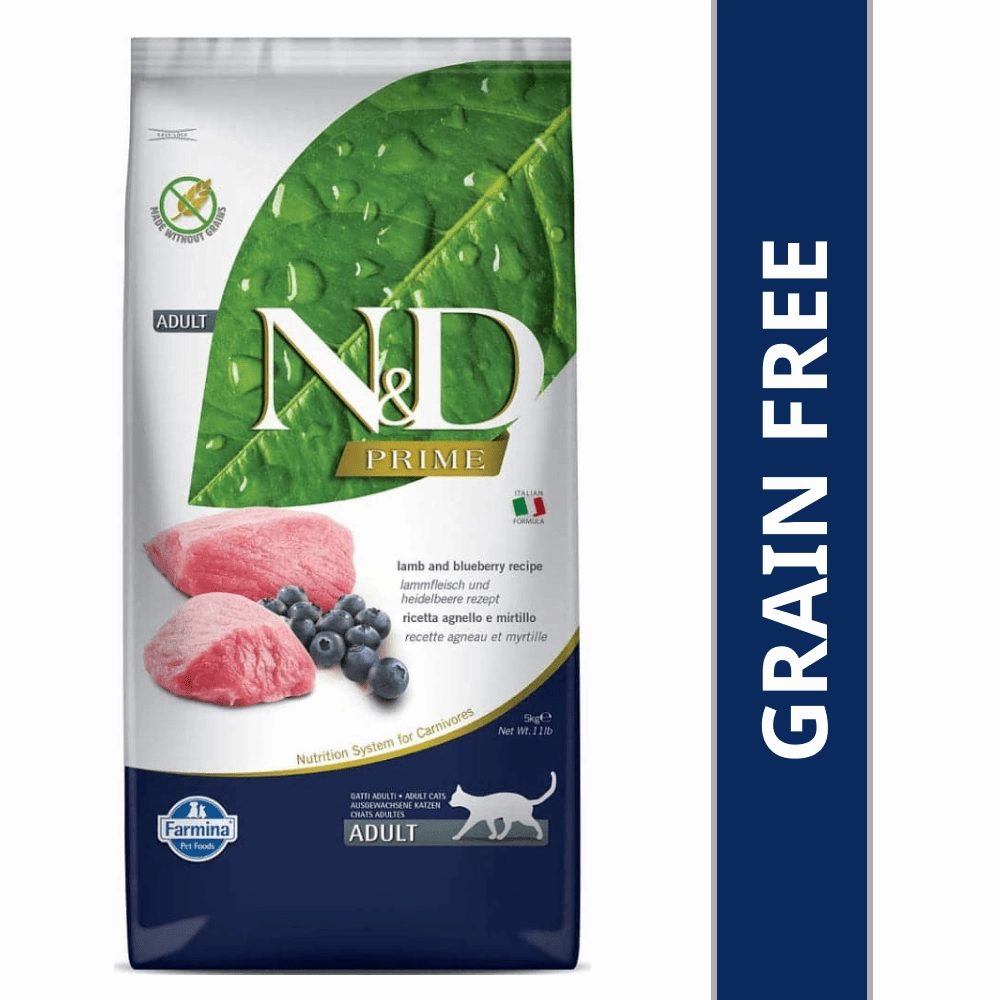 Farmina N&D Prime Chicken & Pomegranate, Lamb & Blueberry and Ocean Herring & Orange Grain Free Adult Cat Dry Food Combo