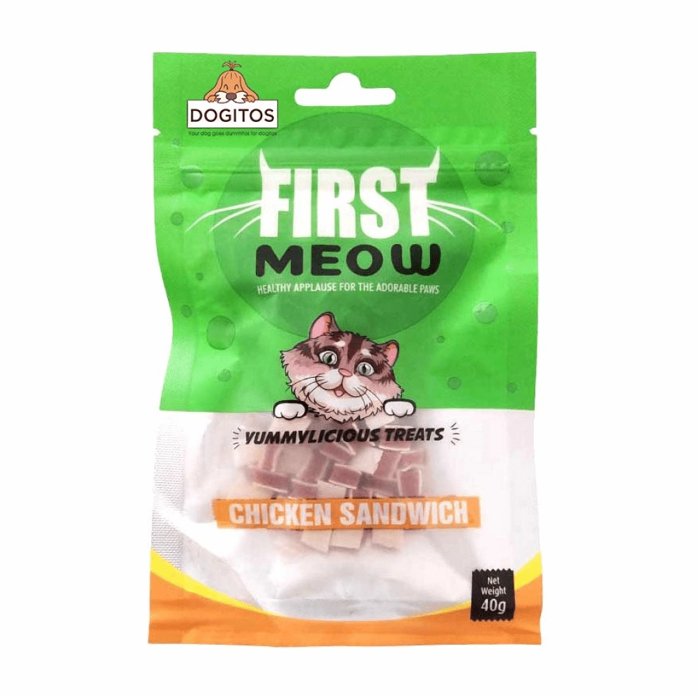 First Meow Chicken Sandwich and Chicken Strip Cat Treat Combo