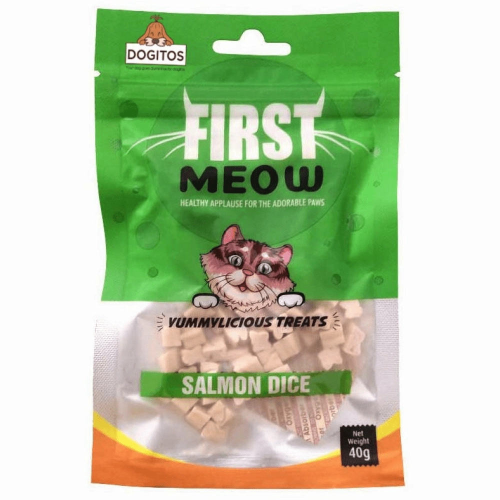 First Meow Salmon Dice and Chicken Sandwich Cat Treat Combo