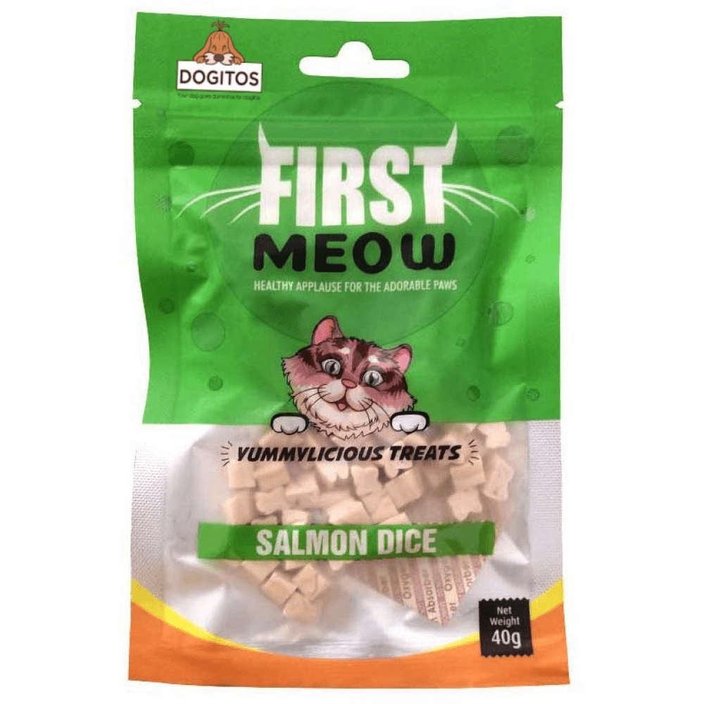 First Meow Soft Chicken Strip and Salmon Dice Cat Treat Combo