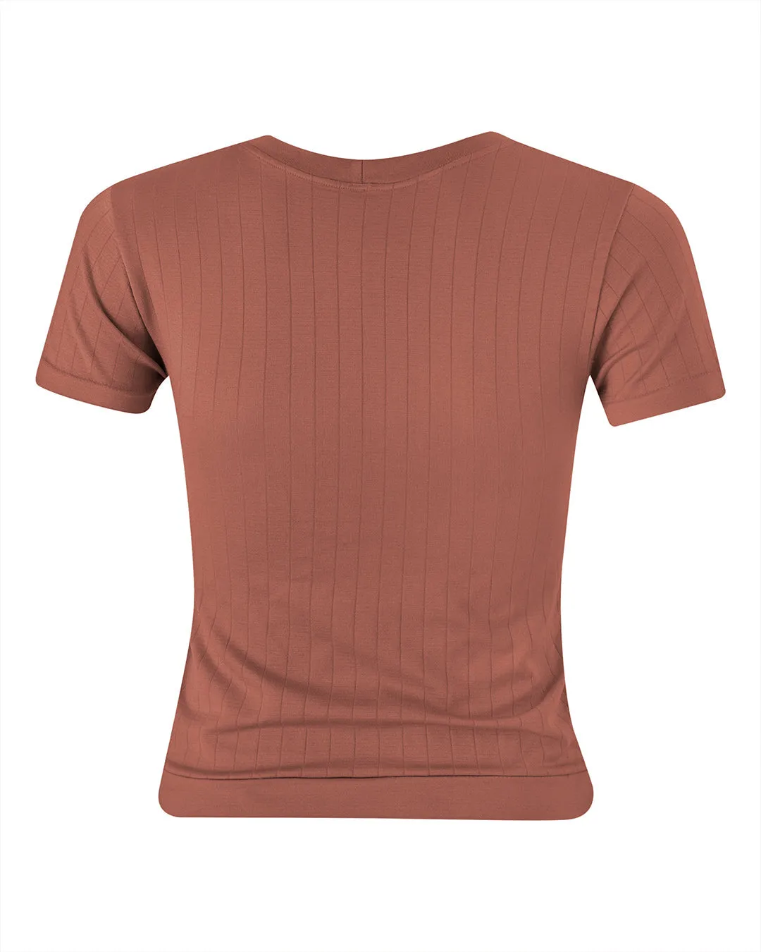 FLAT RIBBED SAPIENT T-Shirt | Rusty Pink