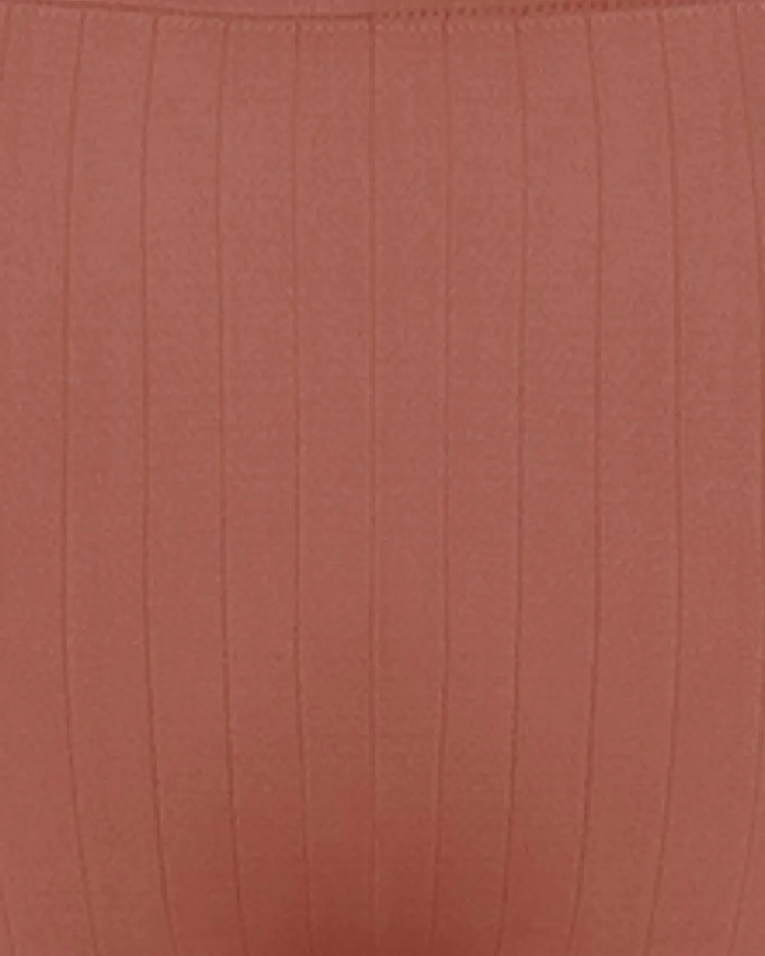 FLAT RIBBED SINCERE Bikini Bra Top | Rusty Pink