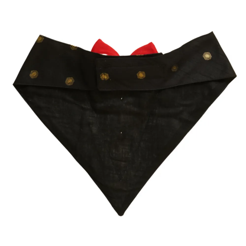 Floof & Co Silk Tux Bandana for Dogs (Black)