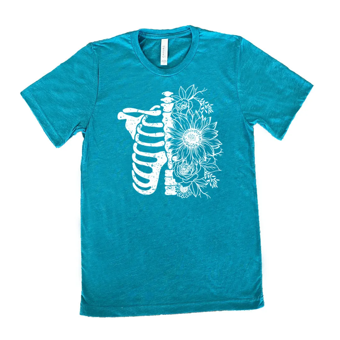 Floral Ribcage Shirt Unisex