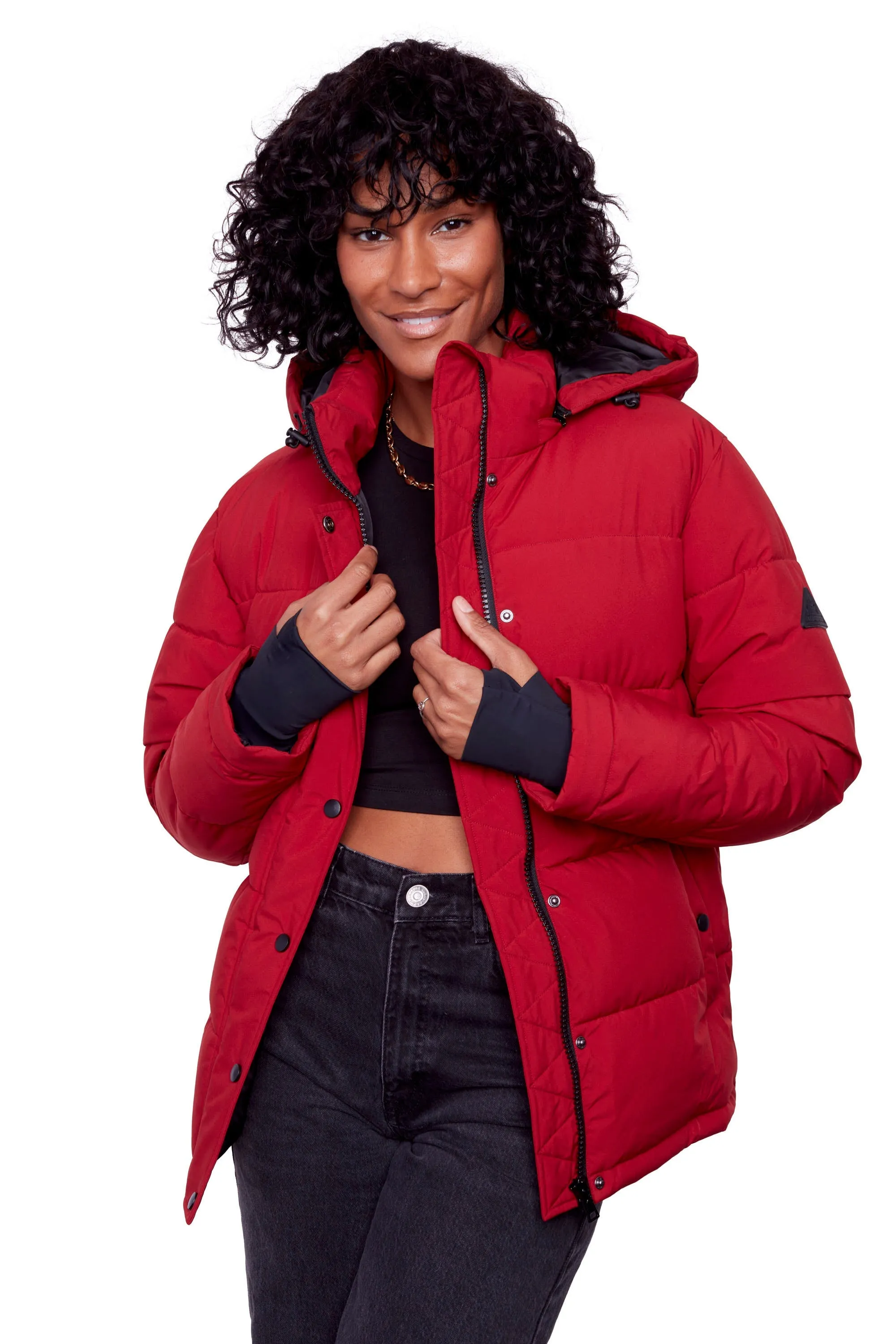 FORILLON | WOMEN'S VEGAN DOWN (RECYCLED) SHORT QUILTED PUFFER JACKET
