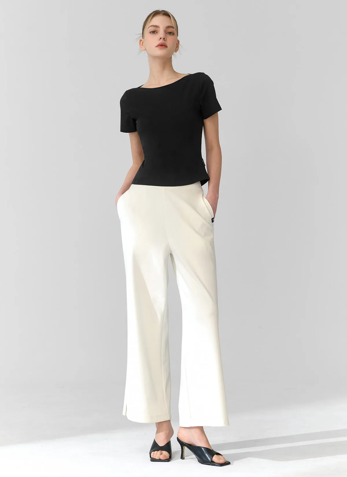Free Motion Slit Wide Pants