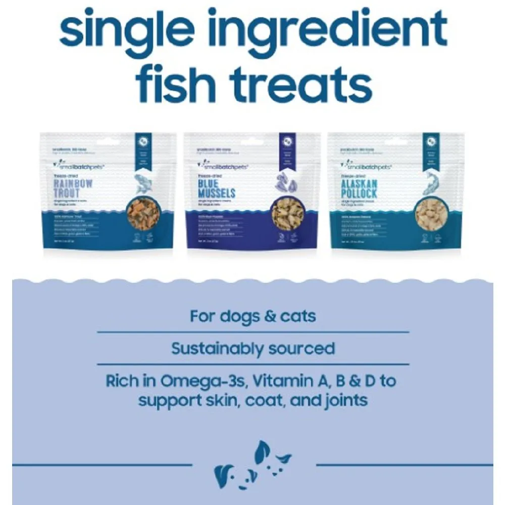Freeze Dried Rainbow Trout Treats for Dogs & Cats