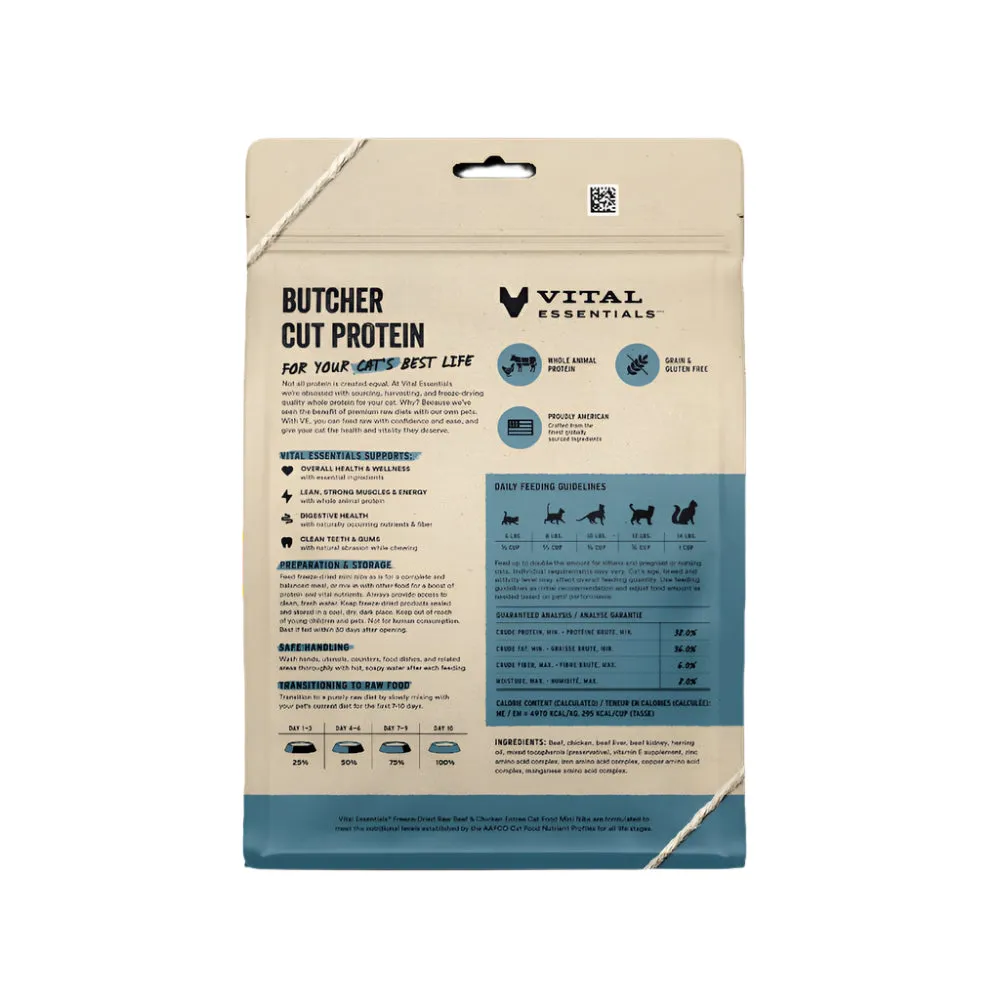 Freeze Dried Raw - Beef & Chicken Entree Mini Nibs Cat Food