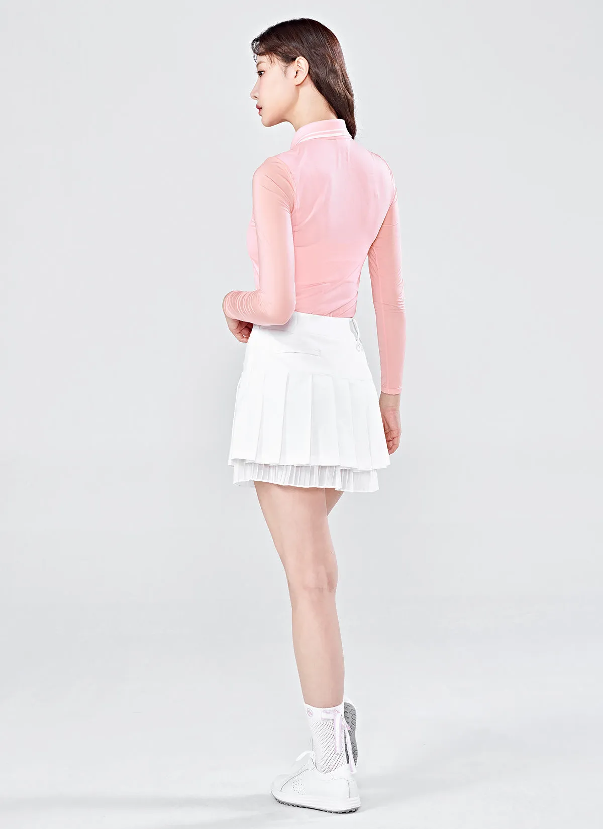 Fresh Waffle Half Zip-up Long Sleeve