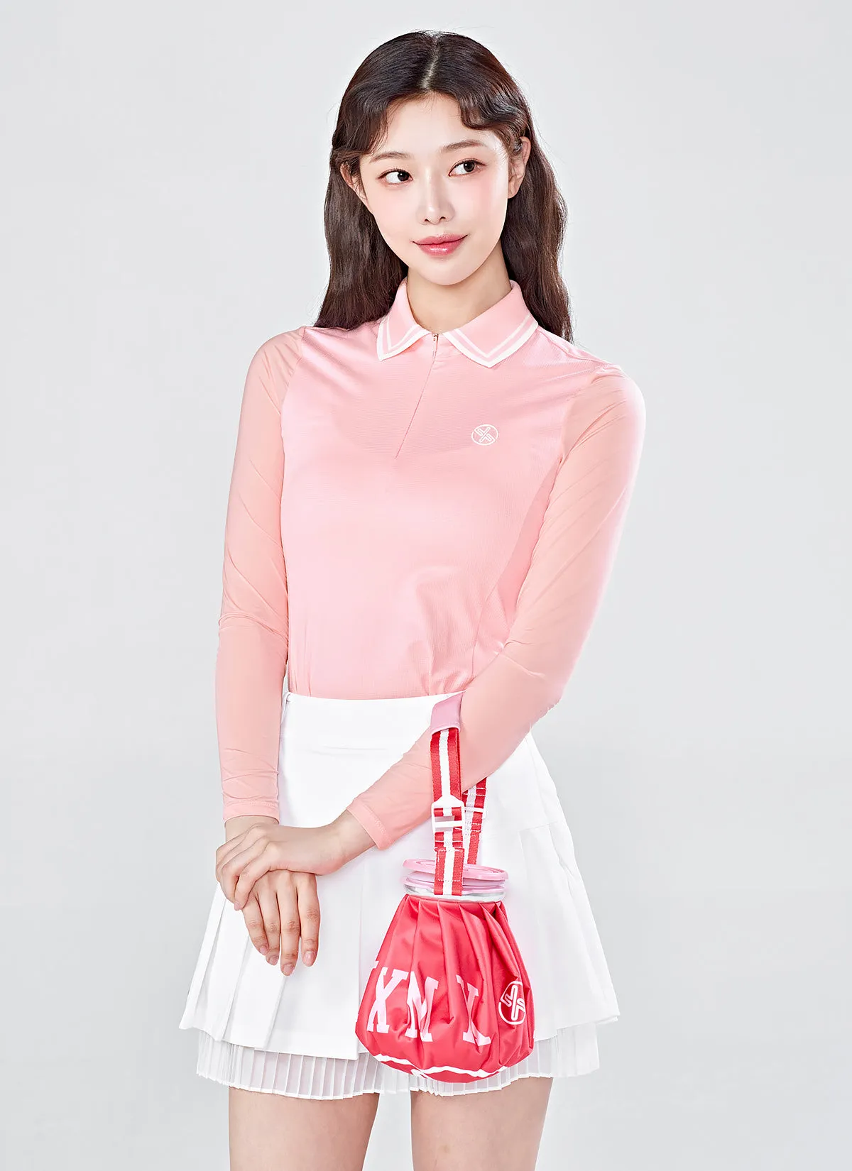 Fresh Waffle Half Zip-up Long Sleeve