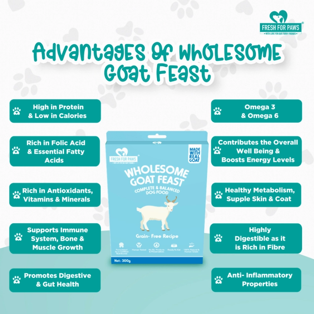 Fresh For Paws Wholesome Goat Feast Wet Food for Dogs (300g)