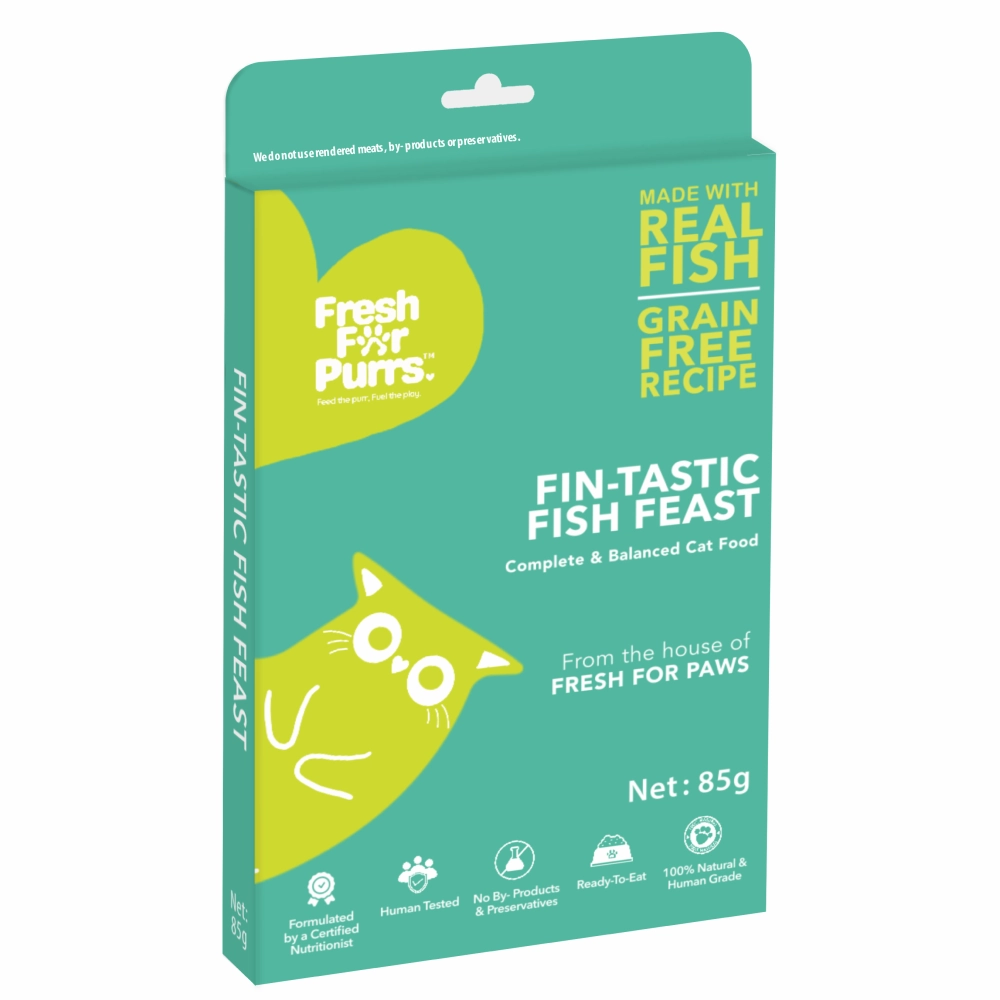 Fresh For Purrs Fin Tastic Fish Feast and Purrfect Chicken Delight Wet Cat Food Combo