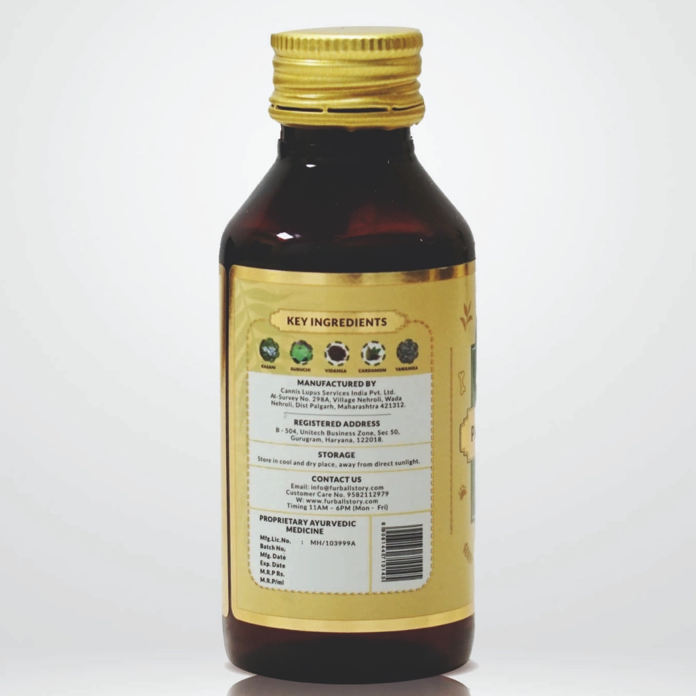 FurBall Story Pacho Relieves Stomach Issues Syrup for Dogs & Cats