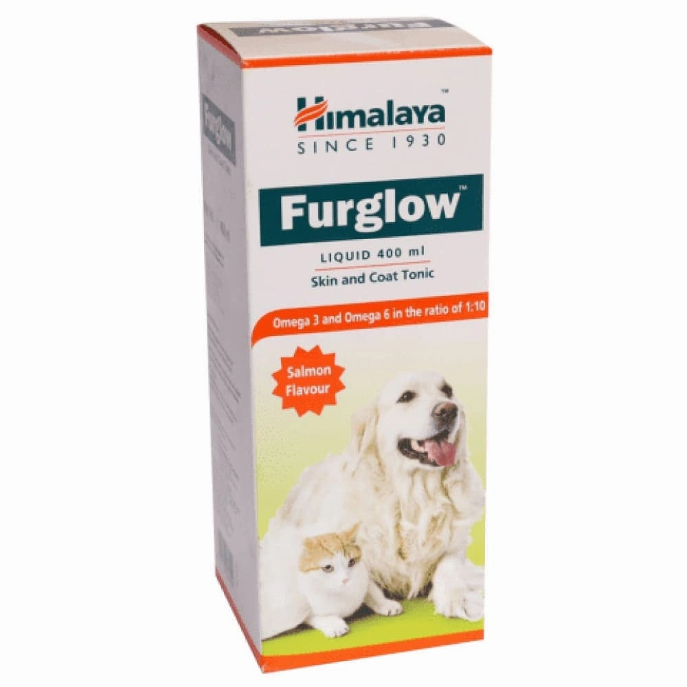 Furlicks Skin & Coat Supplement and Himalaya Furglow Skin and Coat Tonic Combo for Dogs and Cats