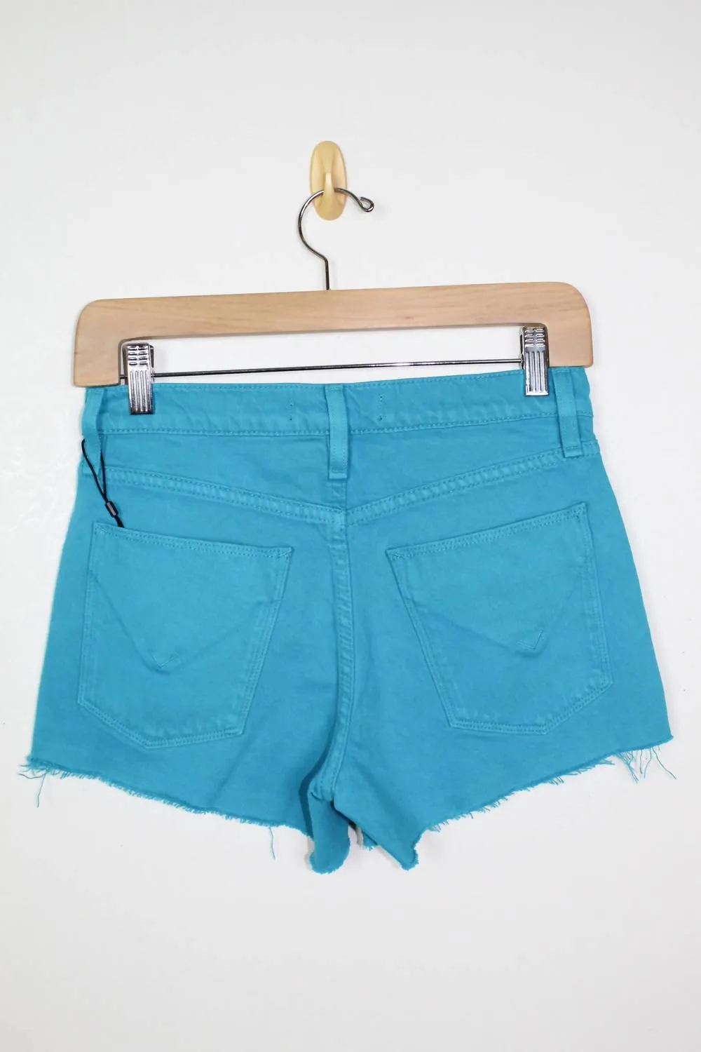 Gemma Mid-Rise Cut-Off Denim Short In Blue Daisy