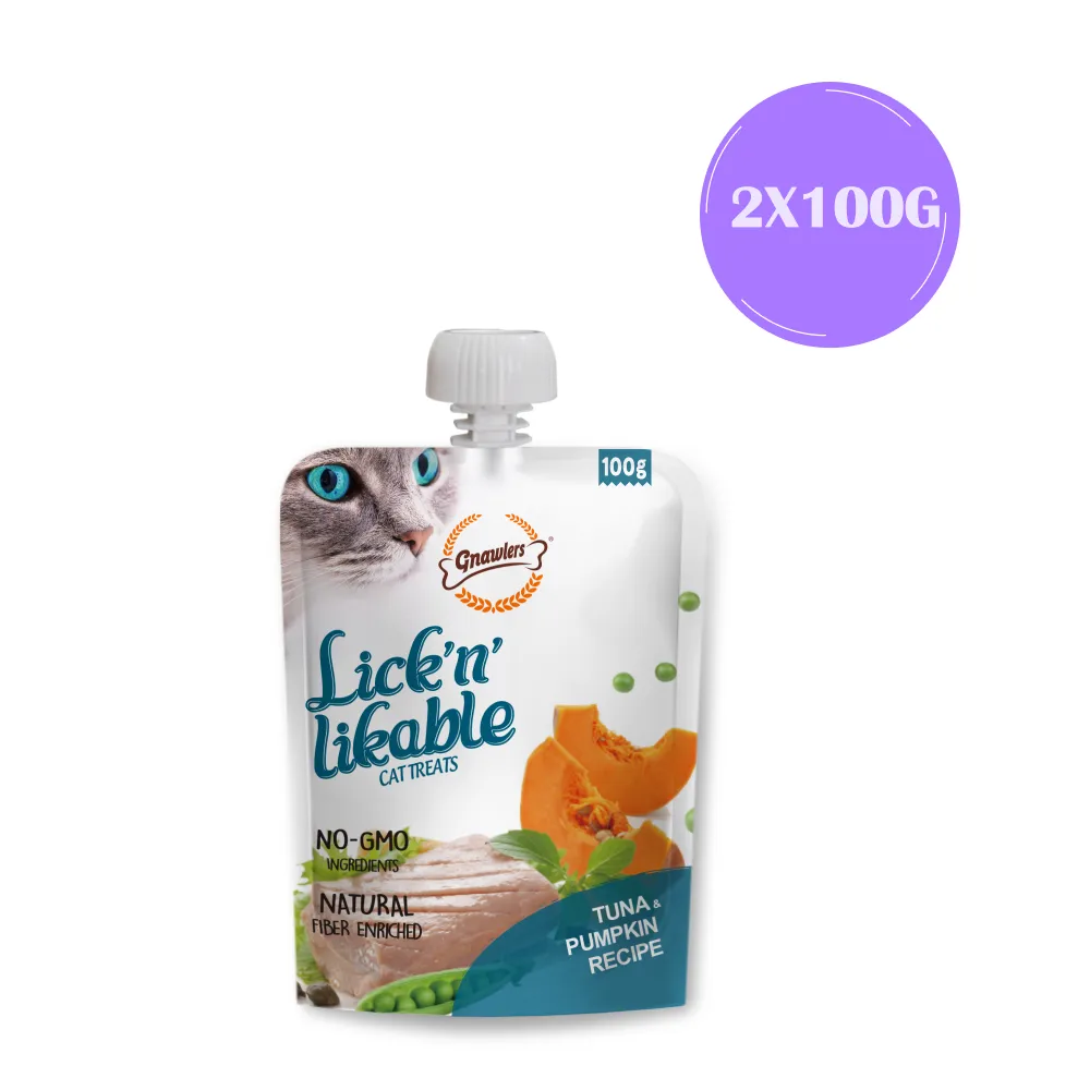 Gnawlers Tuna & Pumpkin Lick n Likable Cat Treats