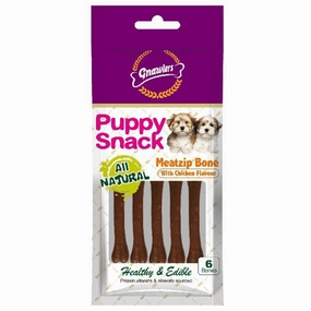 Gnawlers Puppy Snack Meatzip Bone Chicken Flavoured Dog Treats