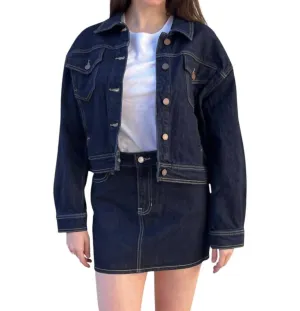 Harley Denim Jacket In Dark