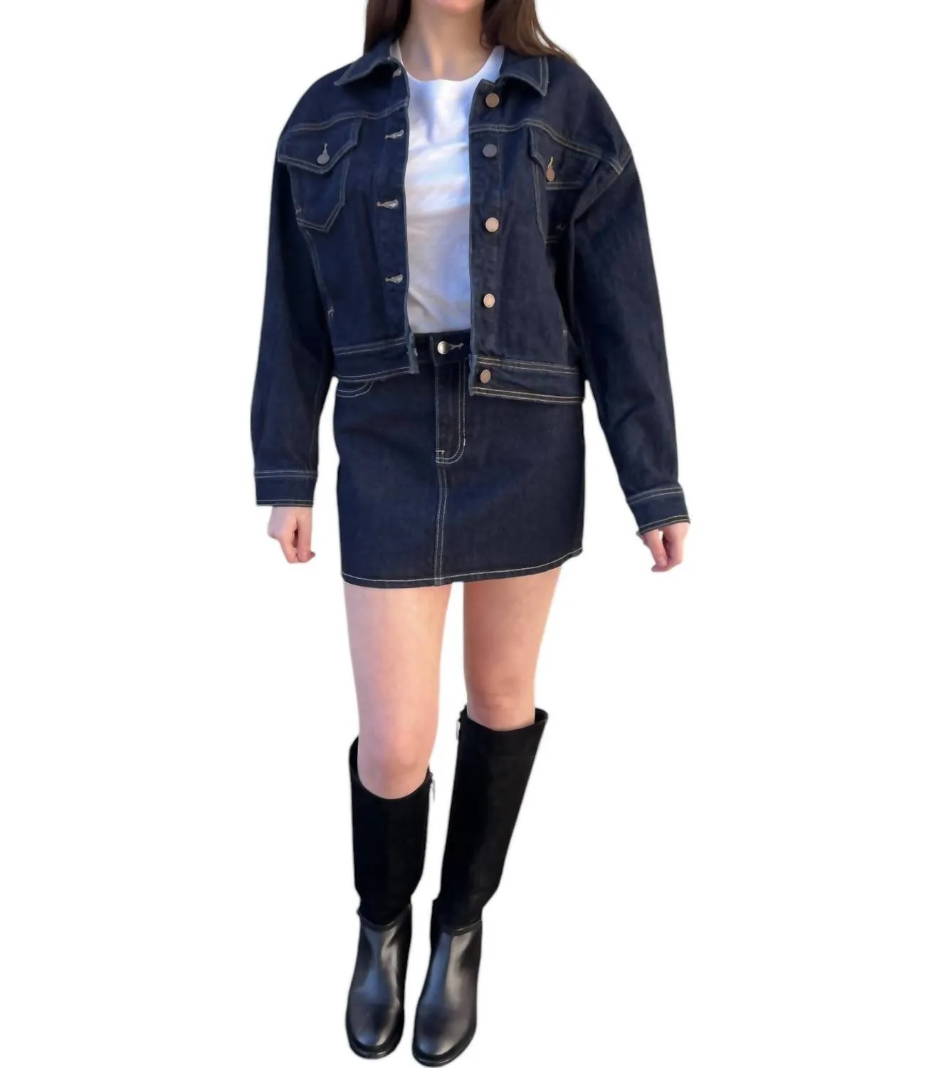 Harley Denim Jacket In Dark