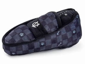 Haute Diggity Black Checker Chewy Vuiton Loafer Toy