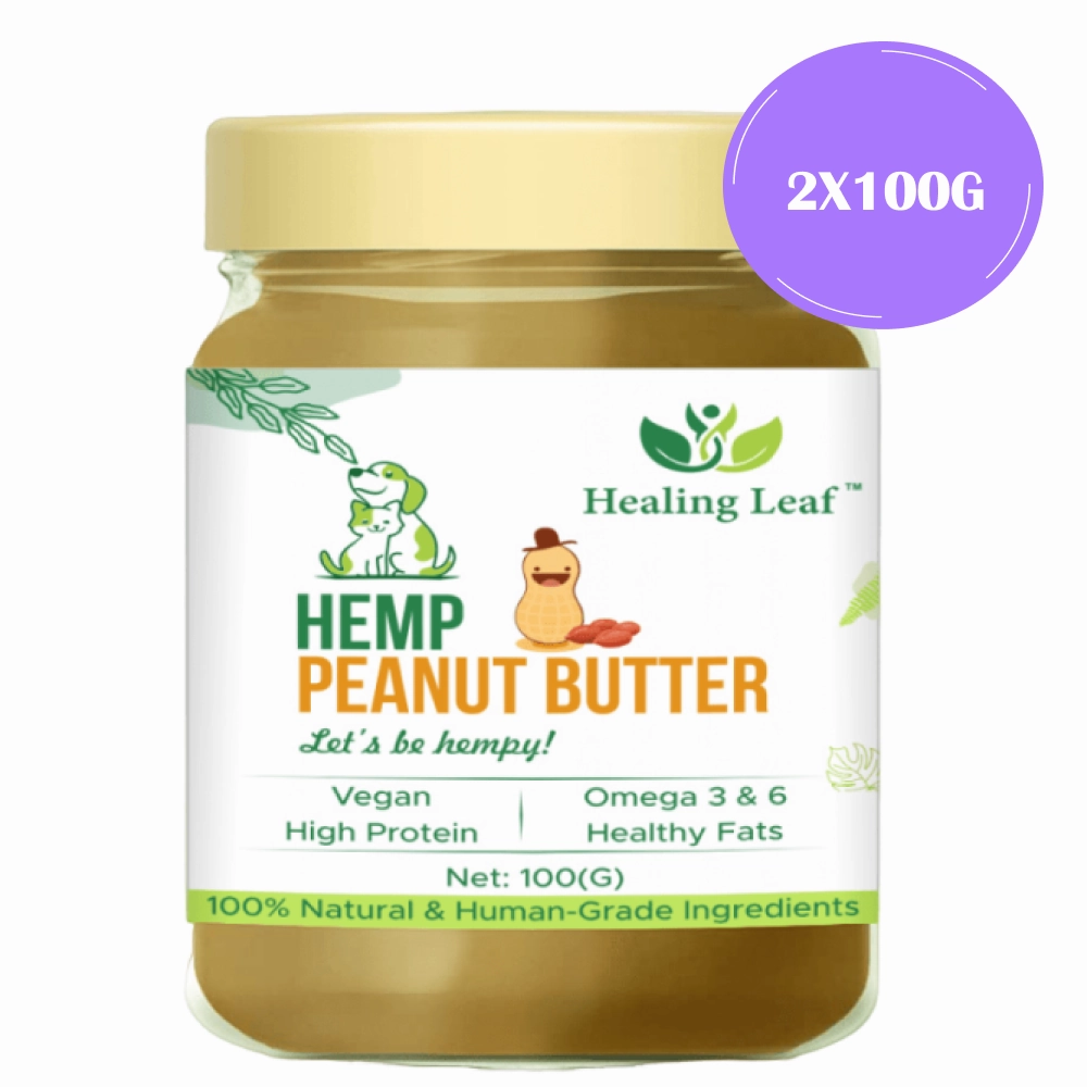Healing Leaf Hemp Peanut Butter for Dogs and Cats