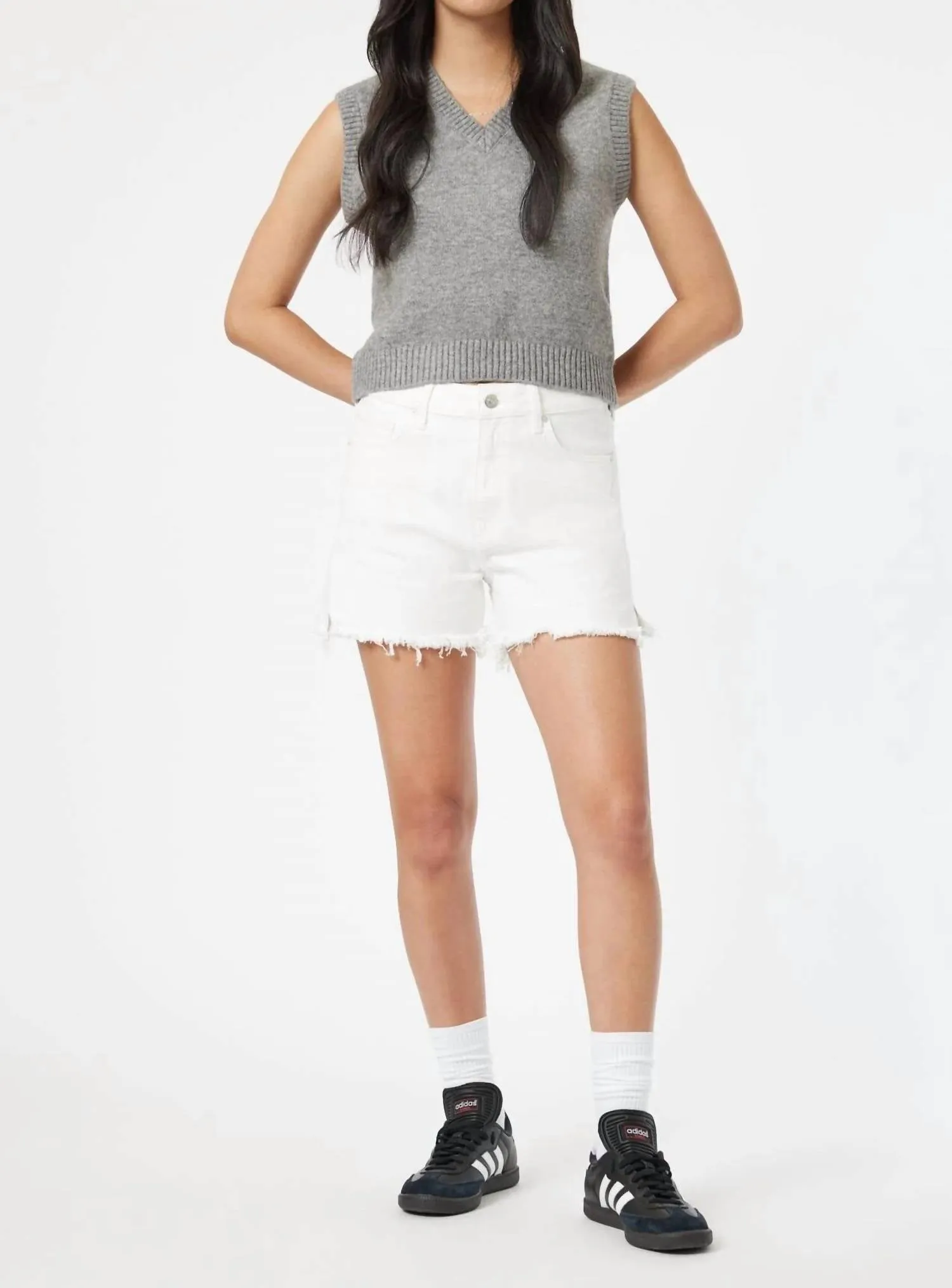 Heidi Denim Short In Off White
