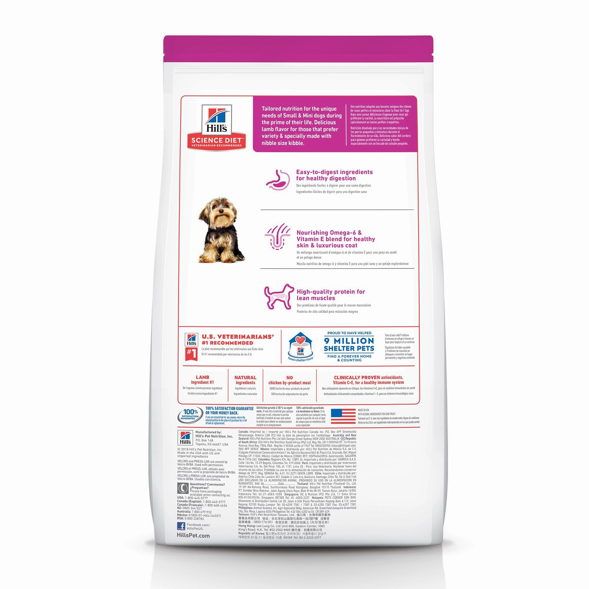 Hill's Science Diet Adult Small Paws Dry Dog Food, Lamb Meal & Brown Rice Recipe