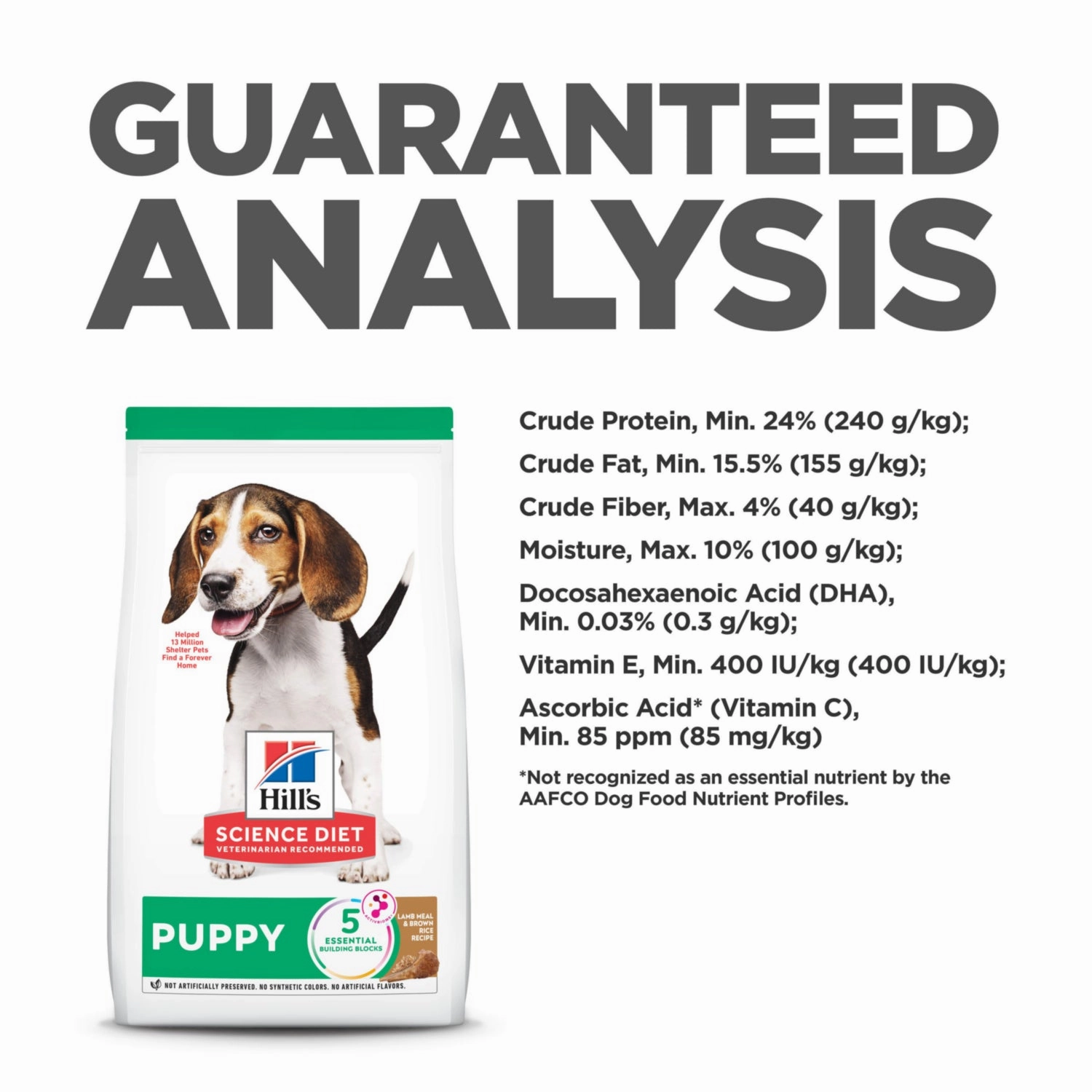 Hill's Science Diet Puppy Lamb Meal & Brown Rice Recipe Dry Dog Food, 25 lb bag