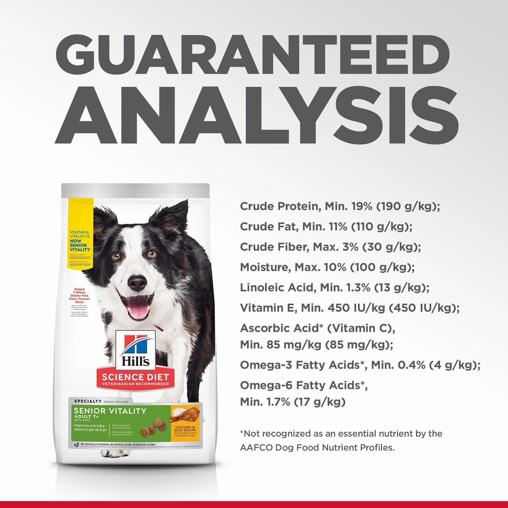 Hill's Science Diet Senior 7  Senior Vitality Dry Dog Food, Chicken & Rice Recipe