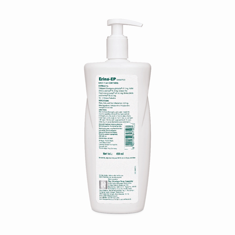 Himalaya Erina EP Tick & Flea Shampoo with Drools Absolute Calcium Supplement Tablets Dog Combo