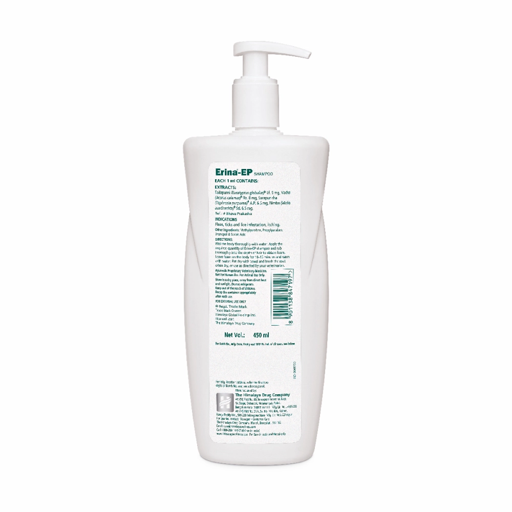 Himalaya Erina EP Tick & Flea Shampoo with Drools Absolute Calcium Supplement Tablets Dog Combo