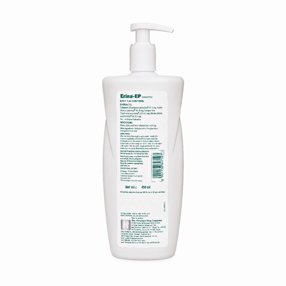 Himalaya Erina EP Tick and Flea Shampoo for Dogs and Cats