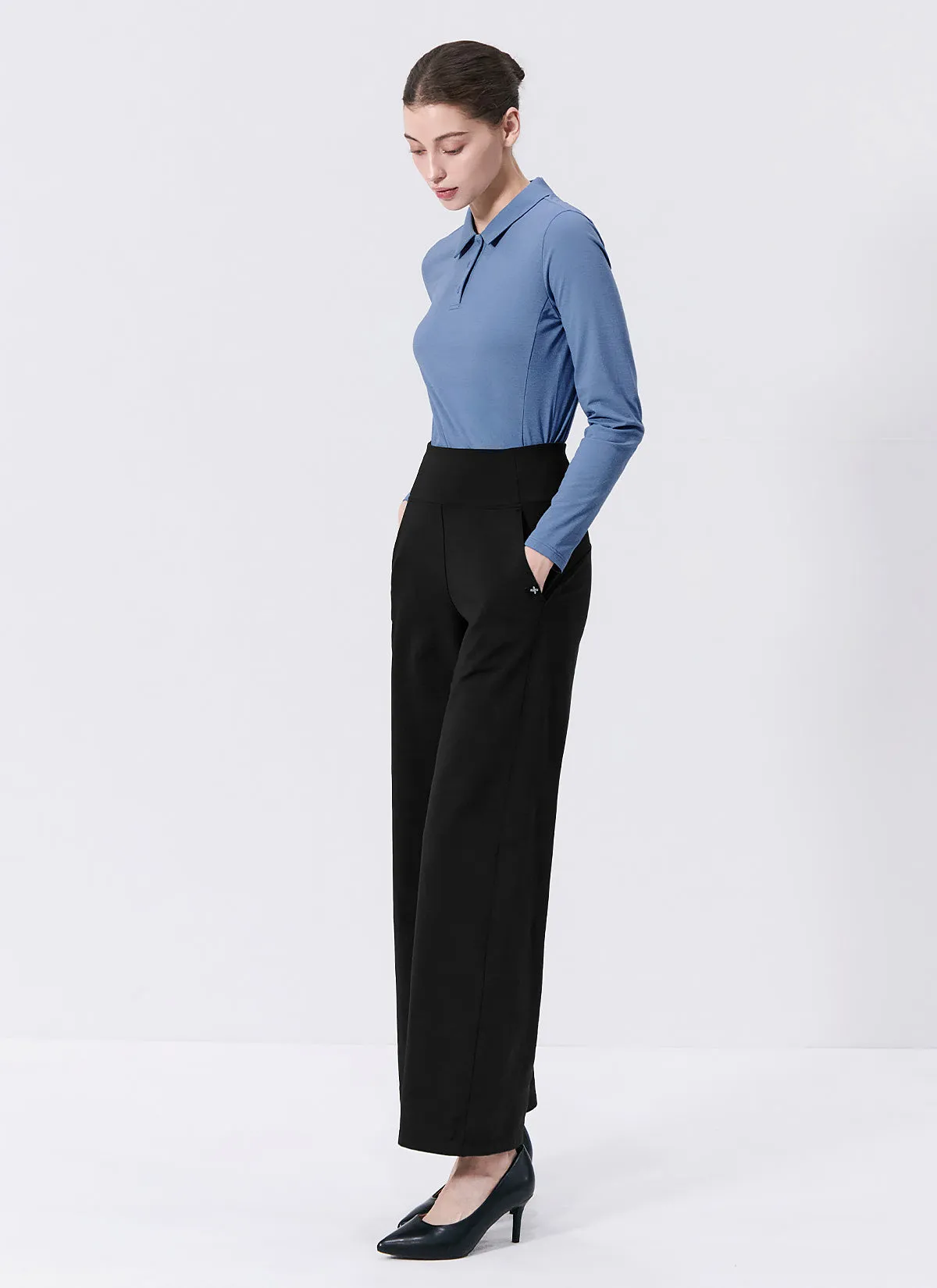 Holding Warm Fluffy Wide Pants