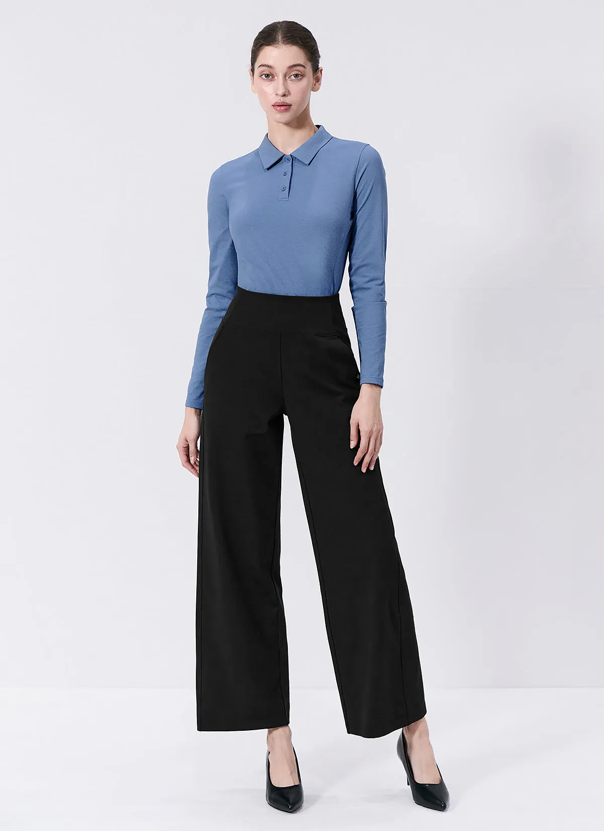 Holding Warm Fluffy Wide Pants