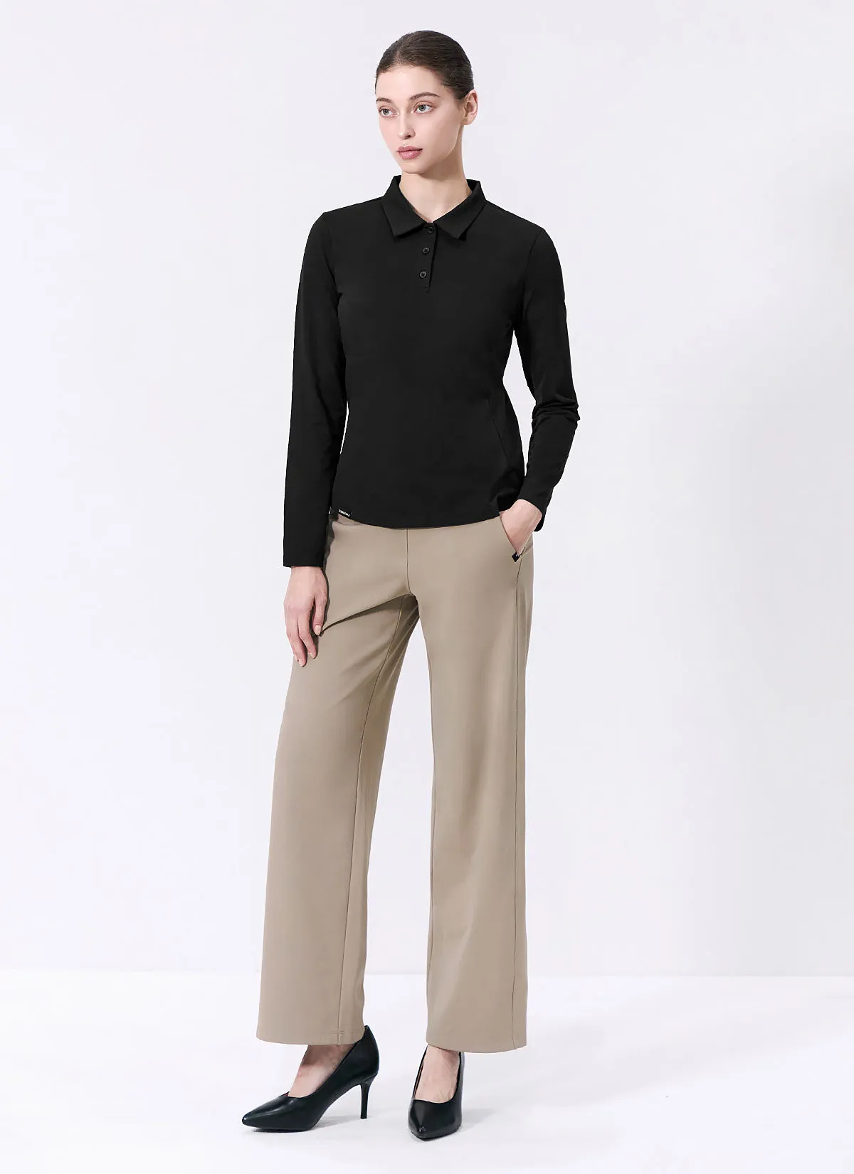 Holding Warm Fluffy Wide Pants