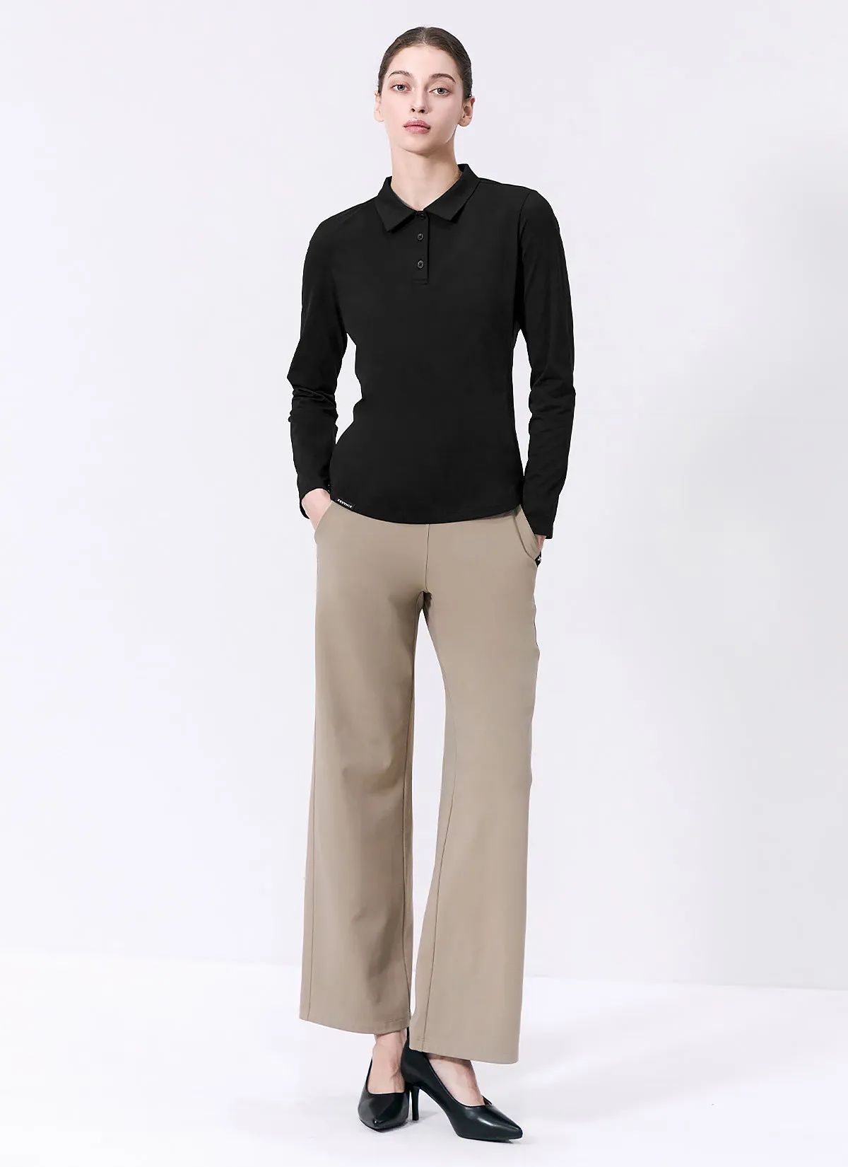 Holding Warm Fluffy Wide Pants