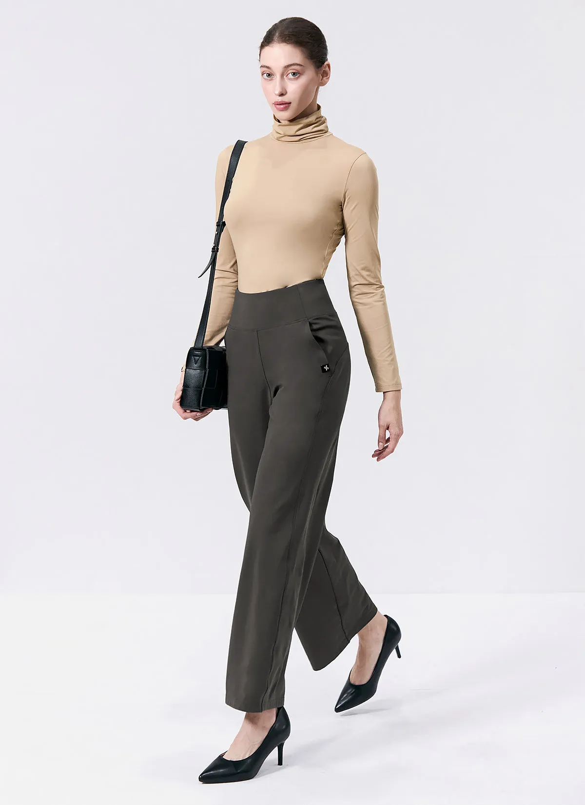 Holding Warm Fluffy Wide Pants