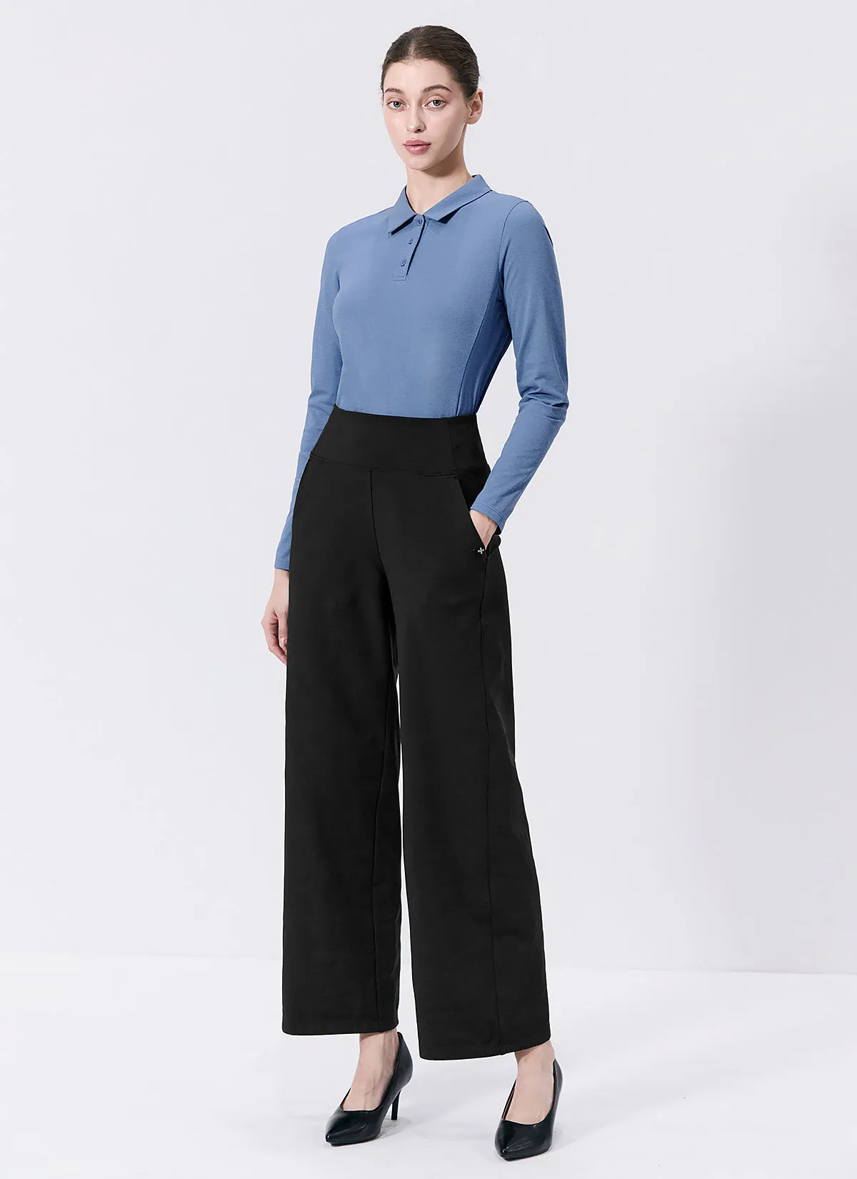 Holding Warm Fluffy Wide Pants