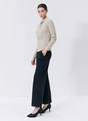 Holding Warm Fluffy Wide Pants