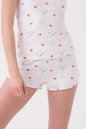 Holiday Happy Hour Shorts In Ivory