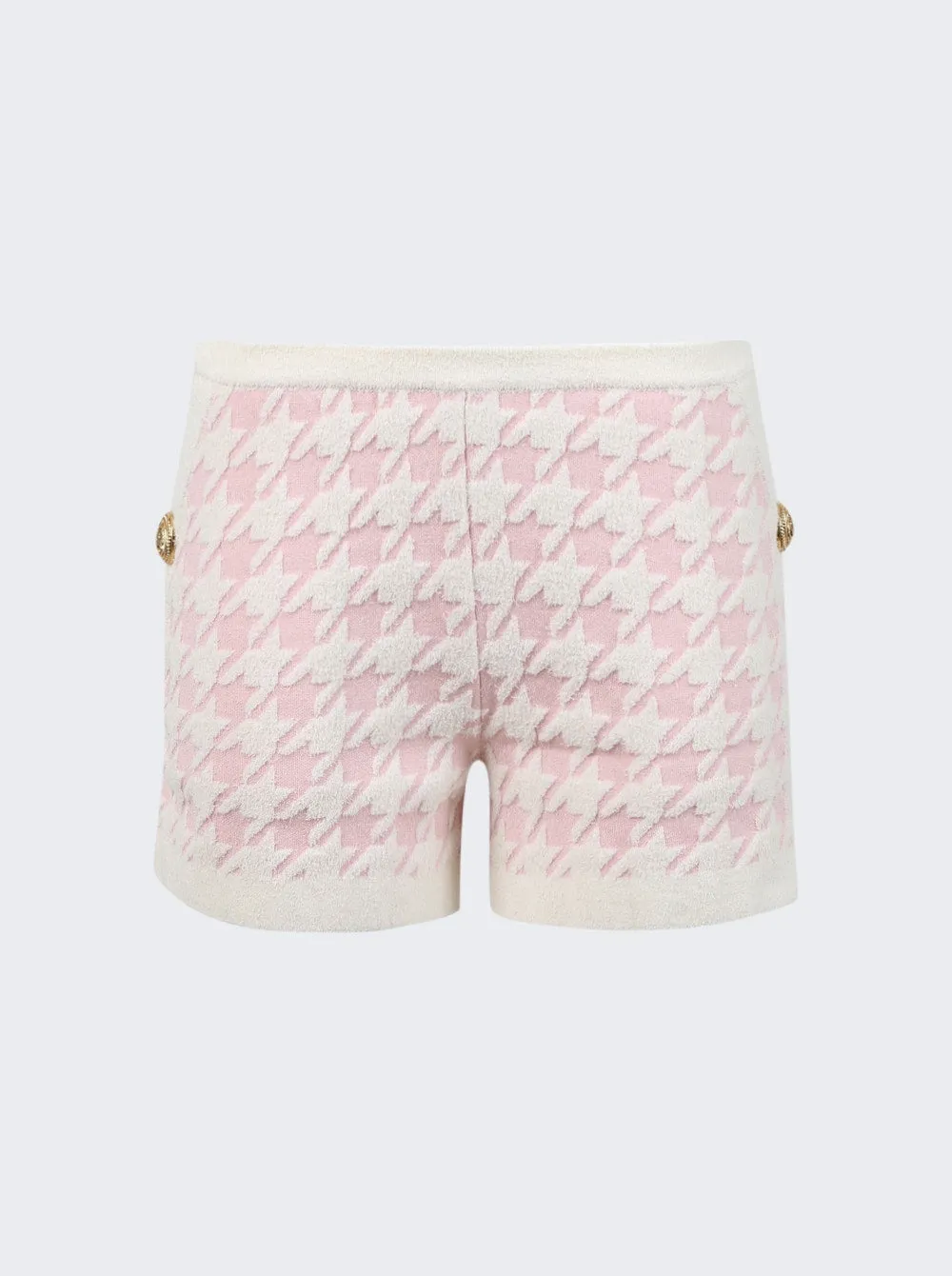 Houndstooth Light Tweed Shorts