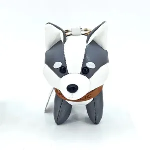 Husky Leather Charm